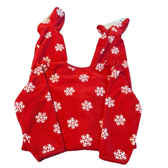 Carter’s Just One You Toddler Girls Red Reindeer Fleece Sleeper Pajamas Size 2T - Picture 4 of 8